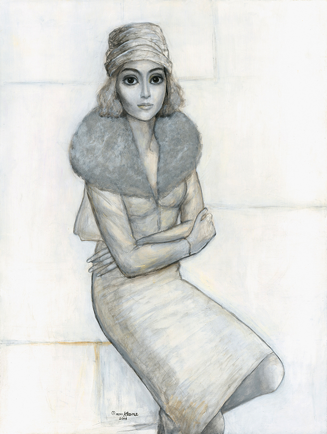 woman in fur coat