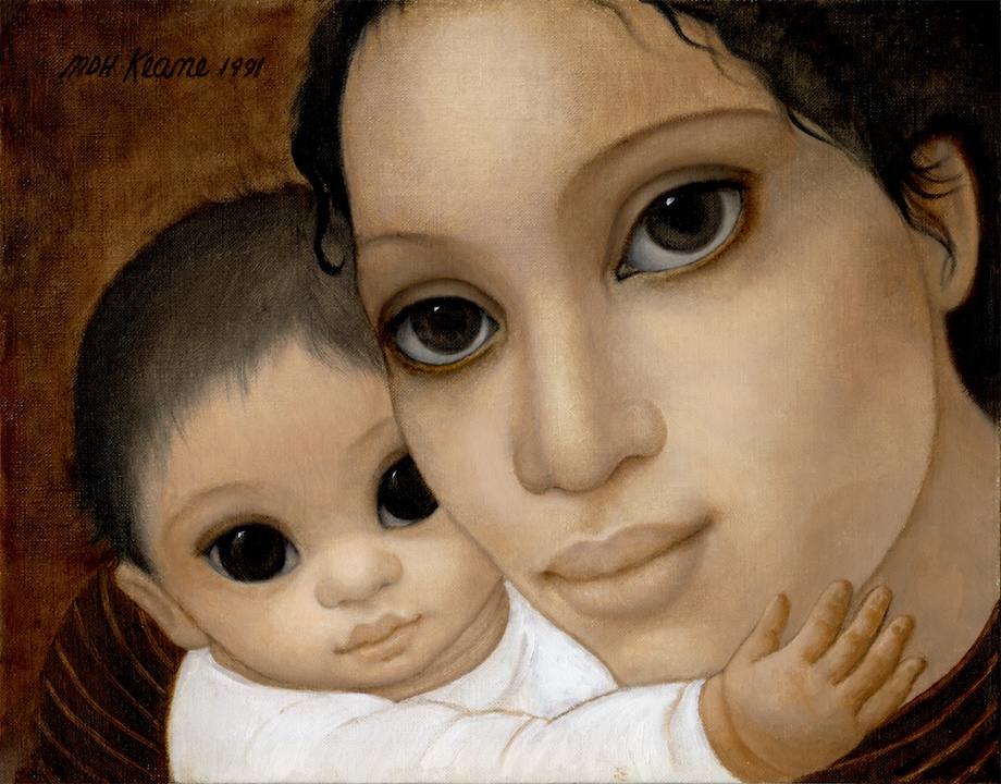 BEIGE MOTHER AND CHILD