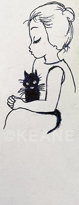 Sophie and black cat bookmark